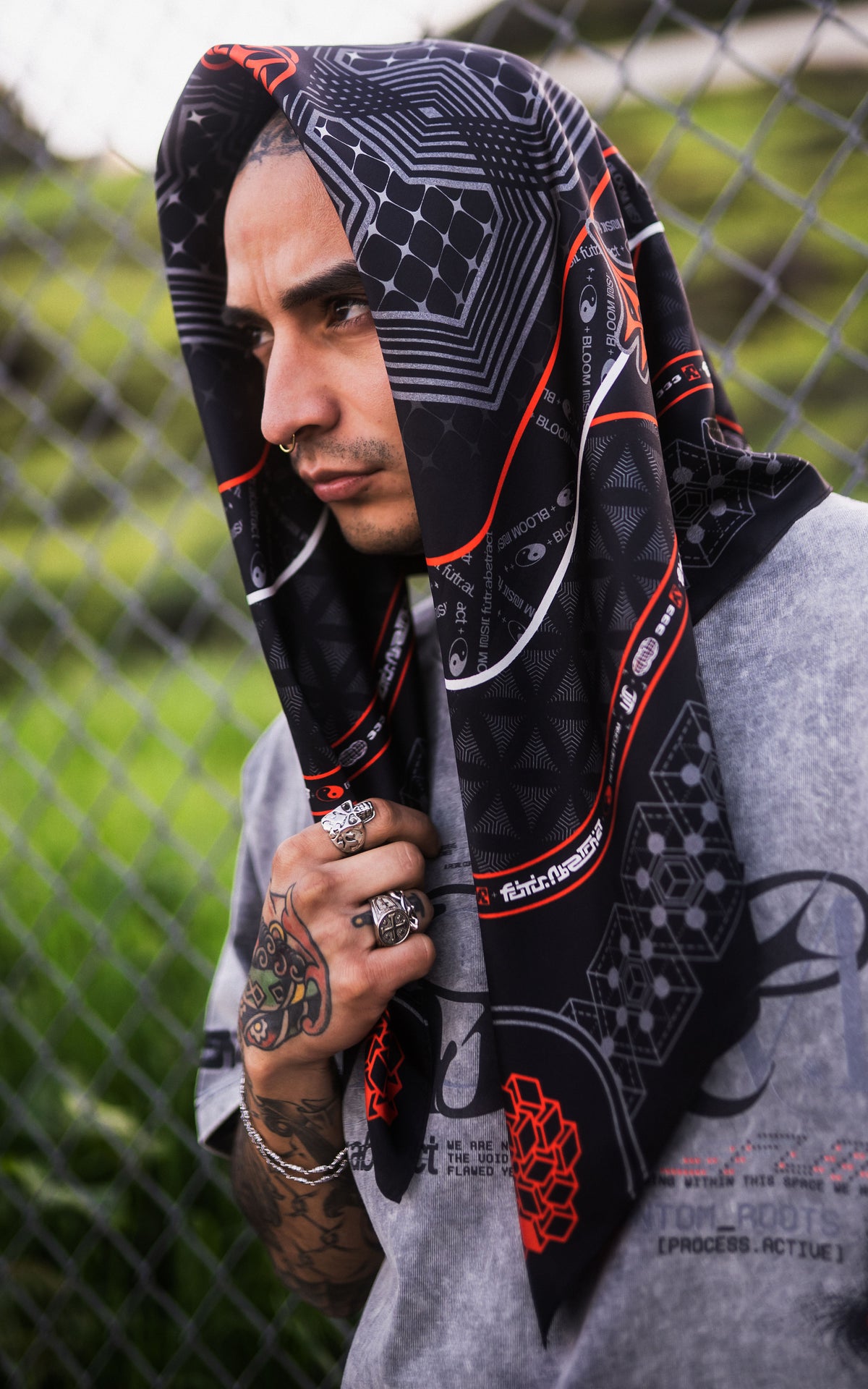 FUTR_01 BANDANA :: RED // 100% SILK