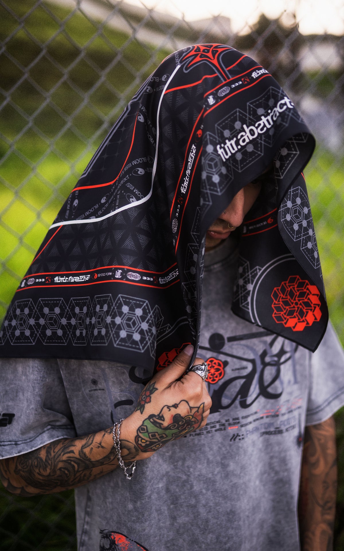 FUTR_01 BANDANA :: RED // 100% SILK