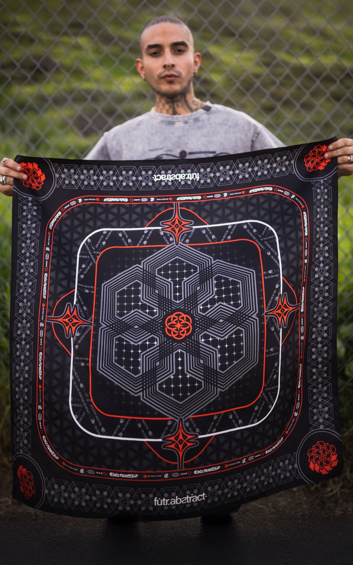 FUTR_01 BANDANA :: RED // 100% SILK