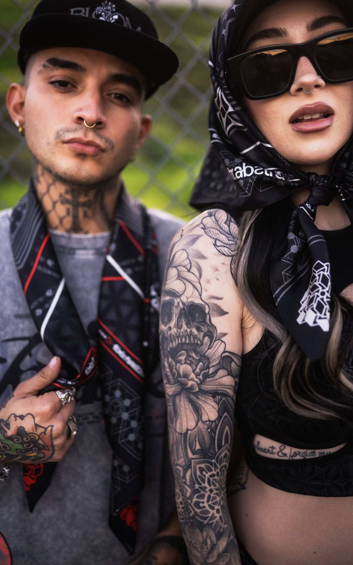 FUTR_01 BANDANA :: BLACK // 100% SILK