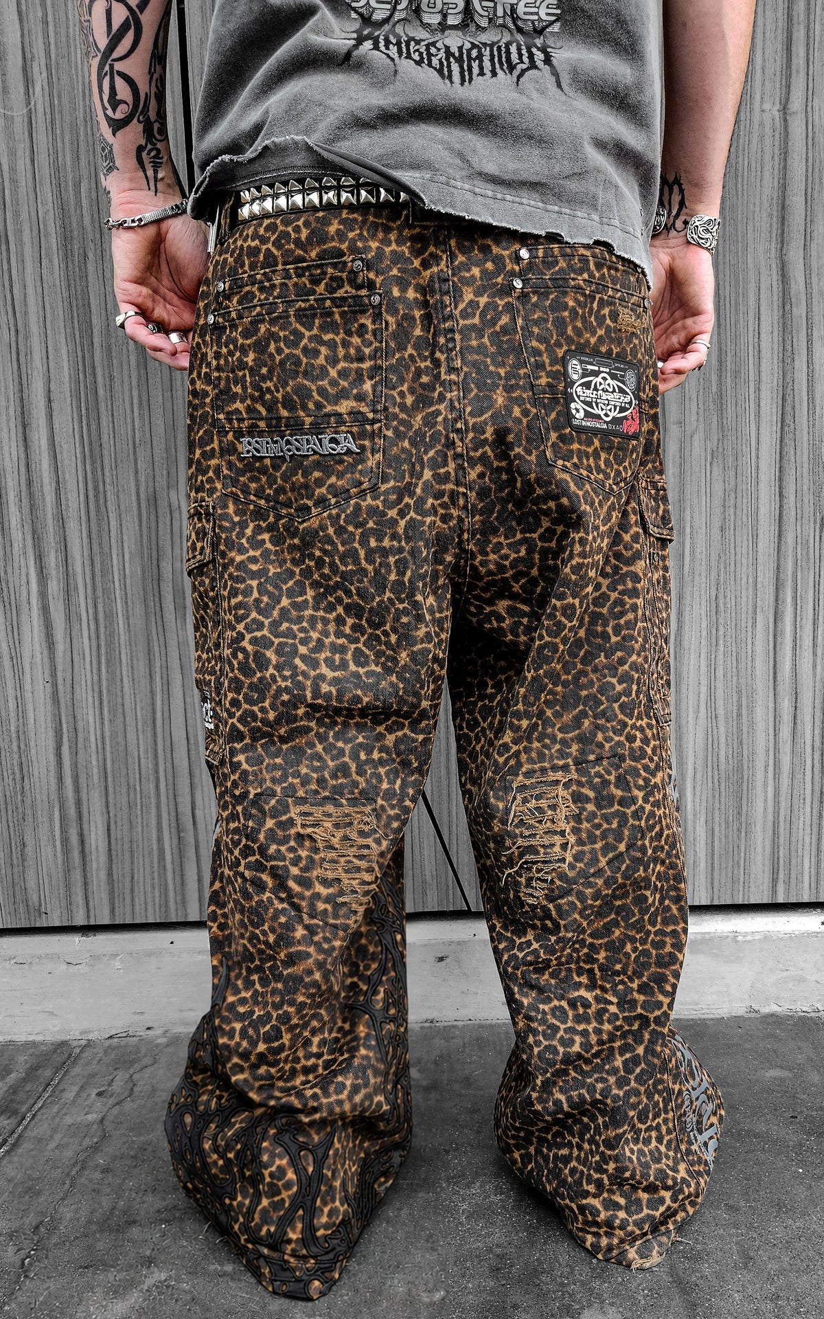LOST IN NOSTALGIA :: FUTR.DENIM_002 // DISTRESSED LEOPARD PANTS