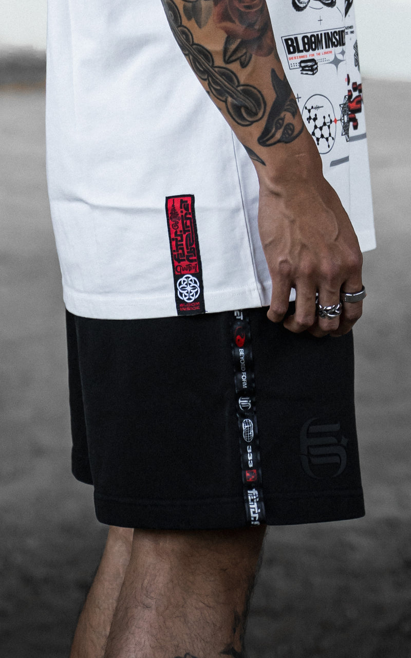 BEYOND_FORM [V1] :: ACIDWASH.SHORTS // above-knee fit 340GSM