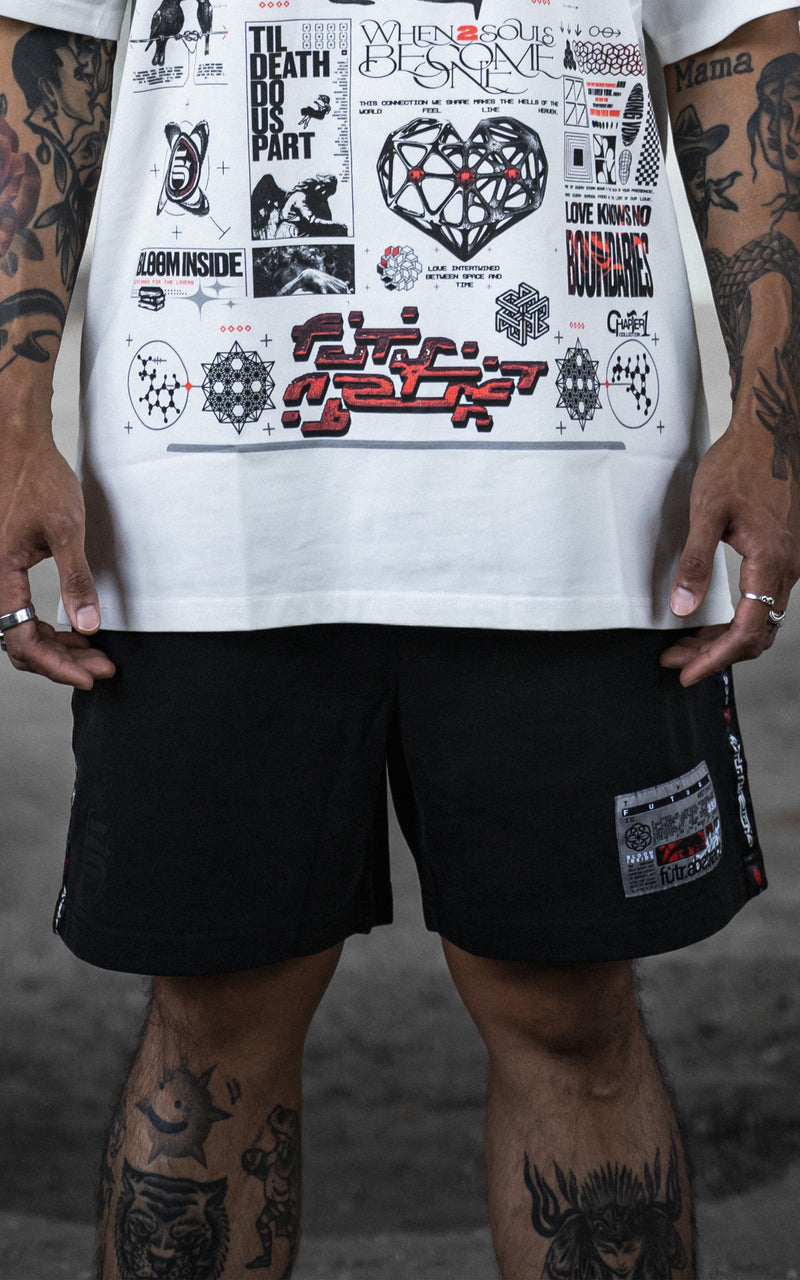 BEYOND_FORM [V1] :: ACIDWASH.SHORTS // above-knee fit 340GSM