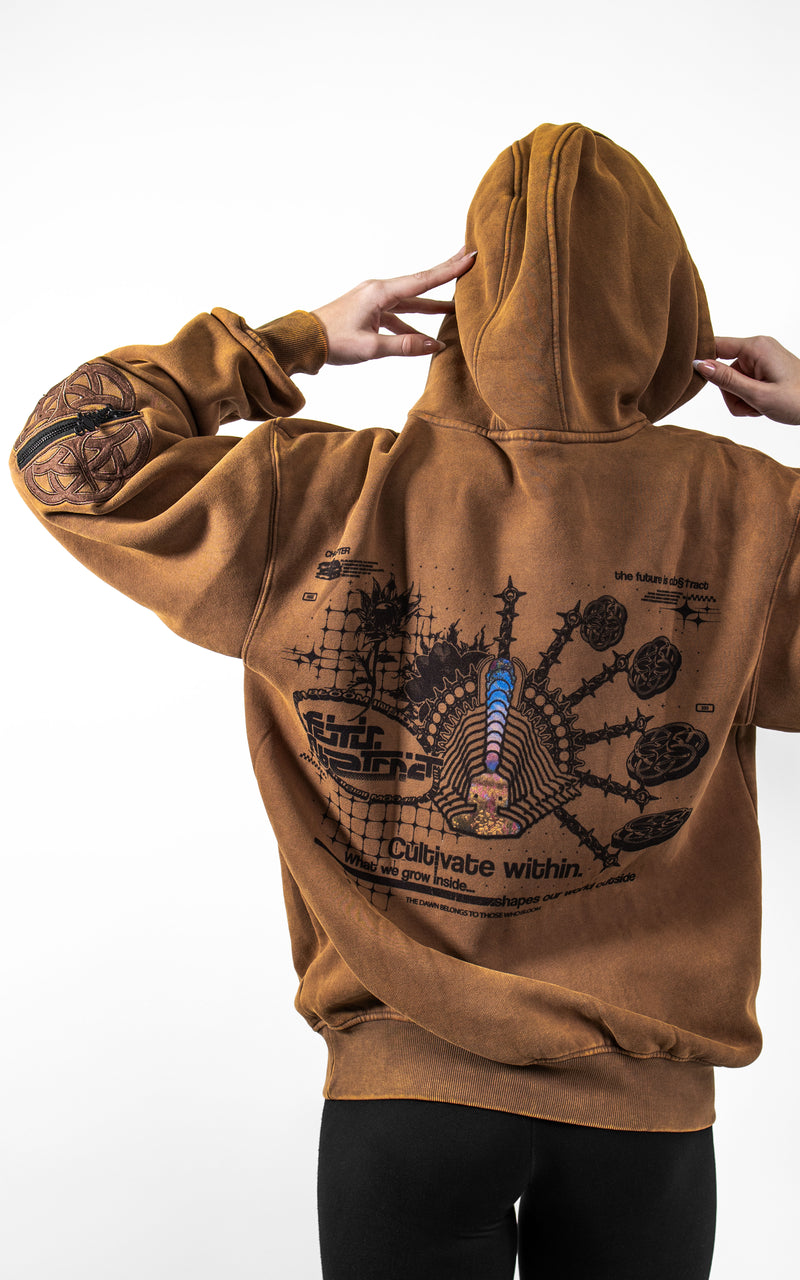 SHIPS 12.24 :: BLOOM_INSIDE [V1] :: STONEWASH HOODIE // 330gsm