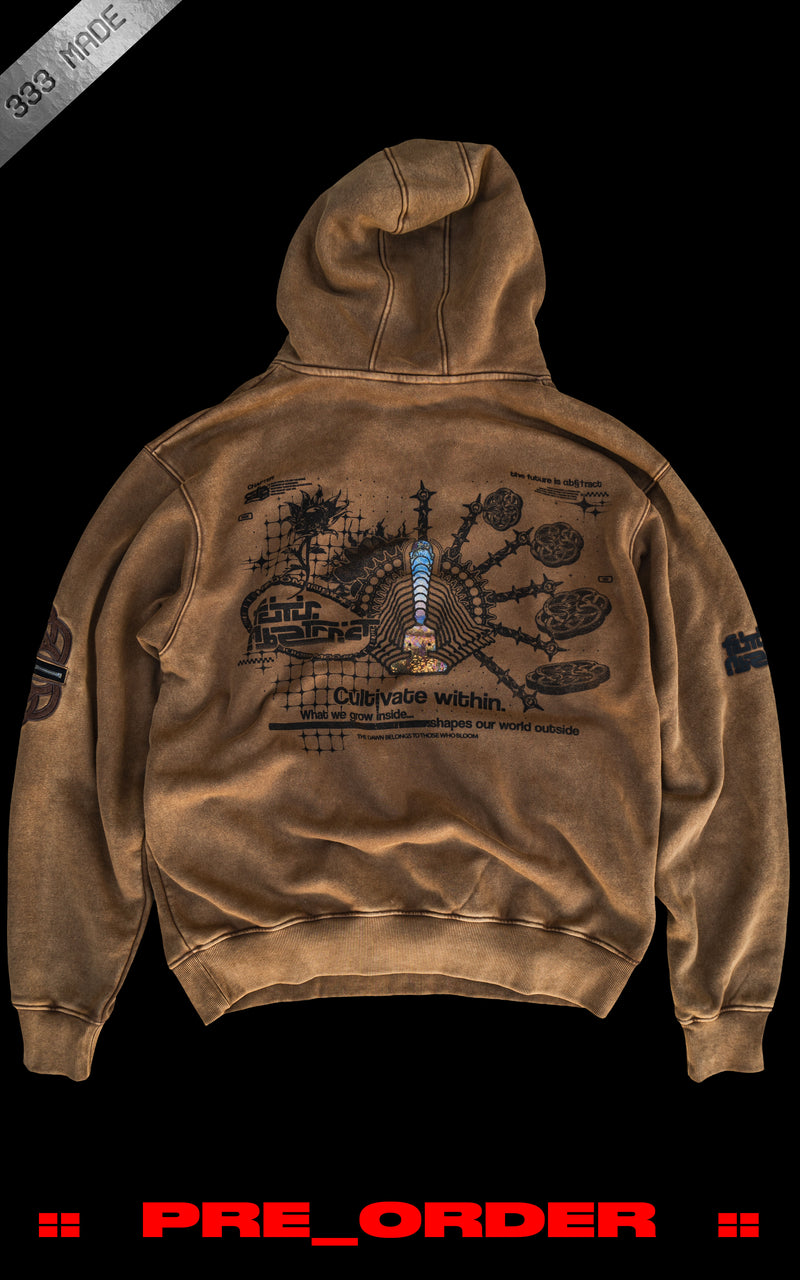 SHIPS 12.24 :: BLOOM_INSIDE [V1] :: STONEWASH HOODIE // 330gsm