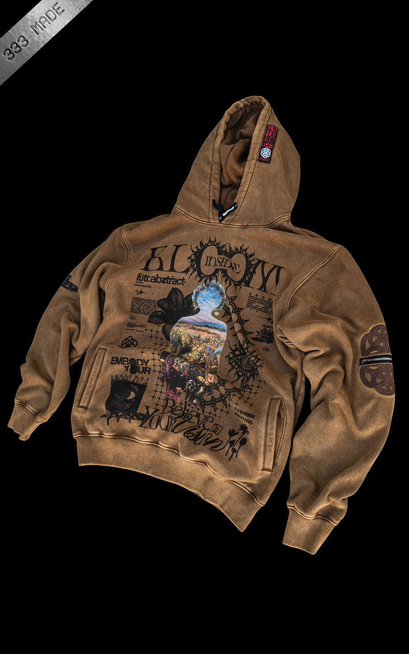 SHIPS 12.24 :: BLOOM_INSIDE [V1] :: STONEWASH HOODIE // 330gsm