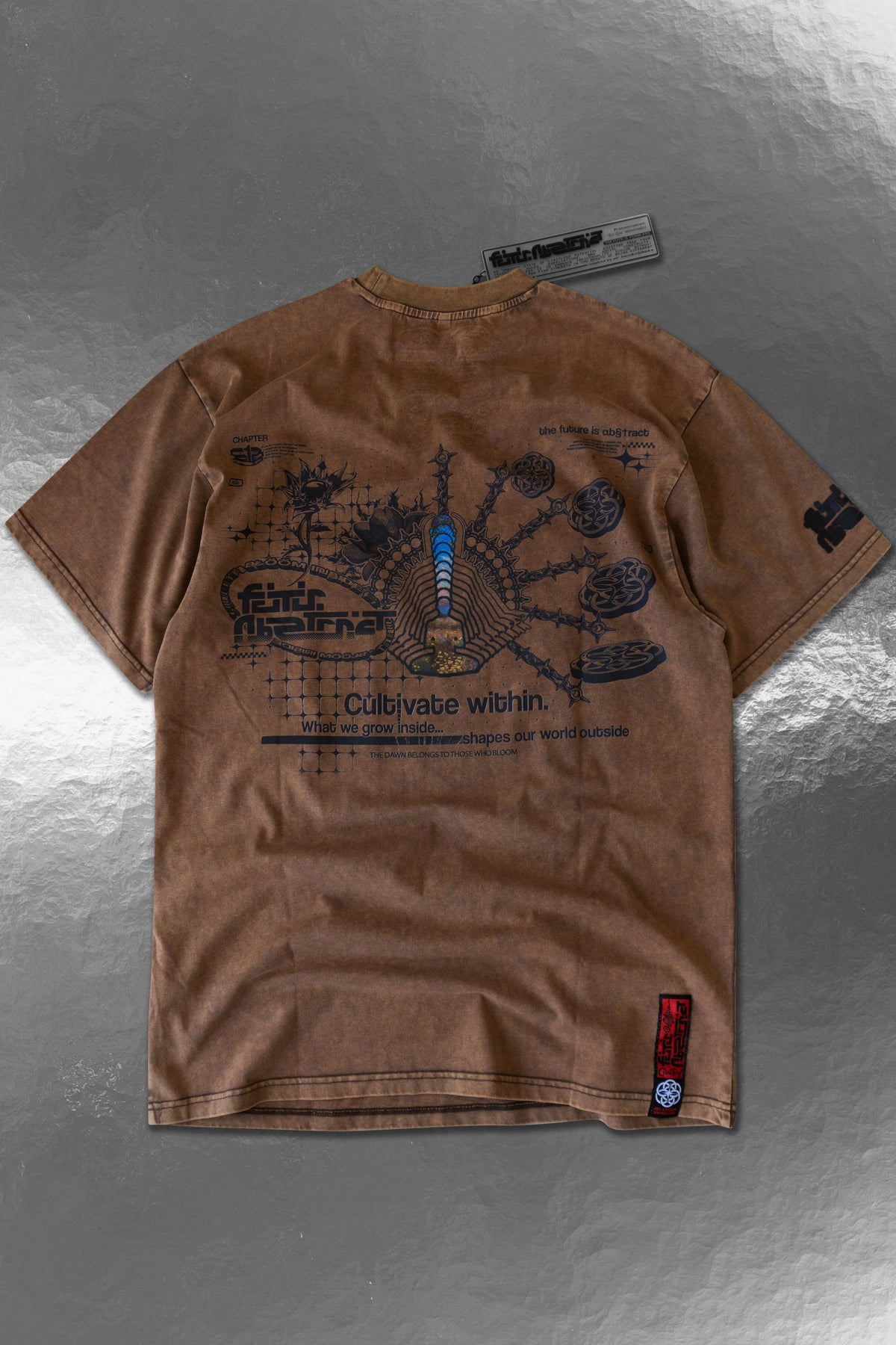 BLOOM_INSIDE [V1] :: STONEWASH TEE // 260gsm - Gallery image 2