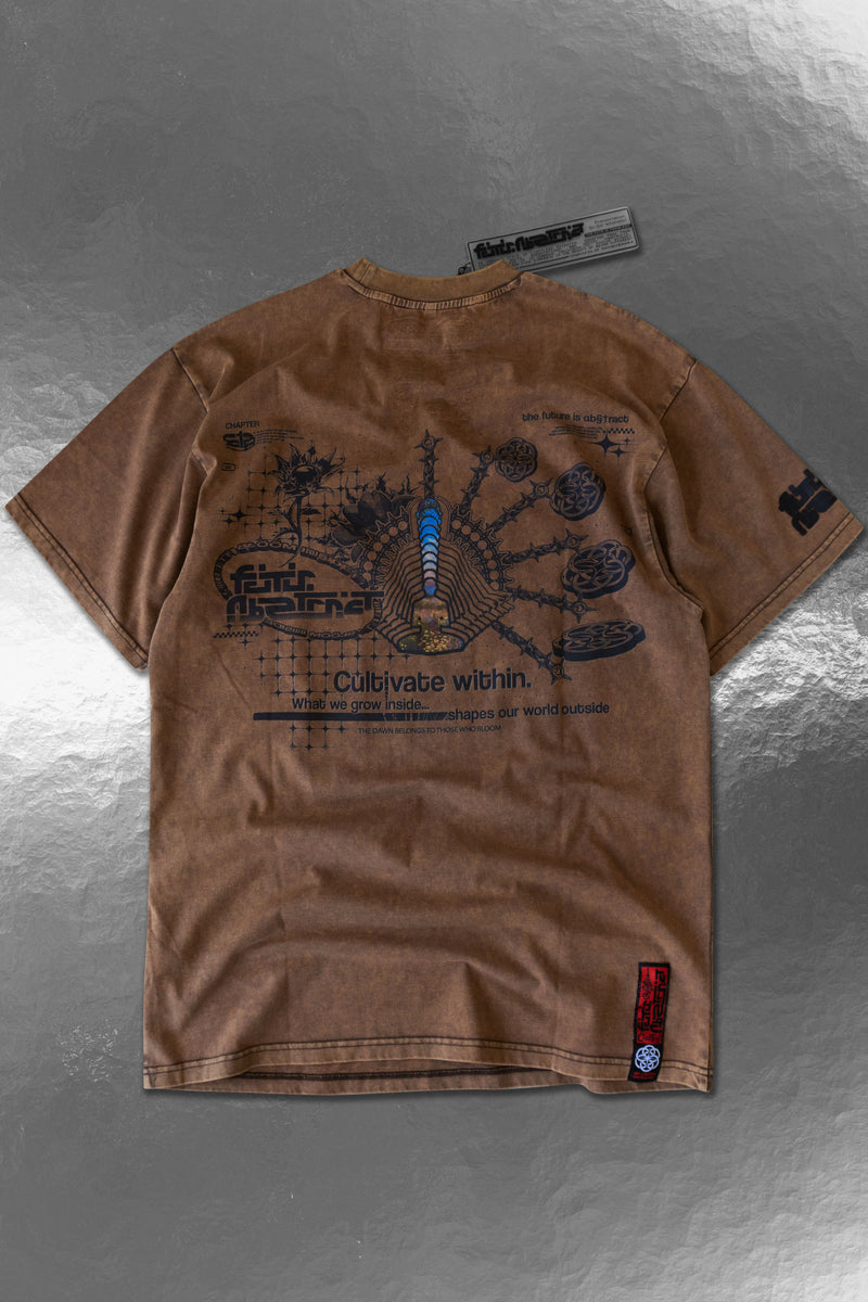 BLOOM_INSIDE [V1] :: STONEWASH TEE // 260gsm - Gallery image 2