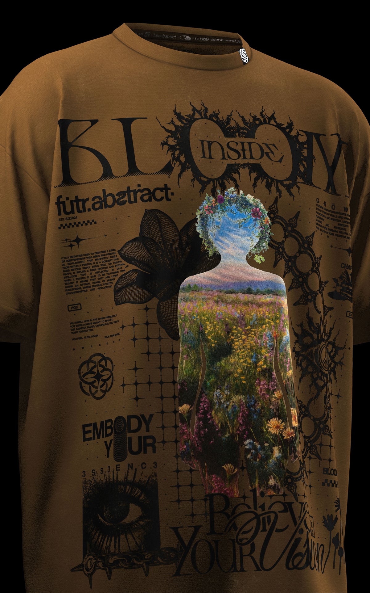 BLOOM_INSIDE [V1] :: STONEWASH TEE // 260gsm