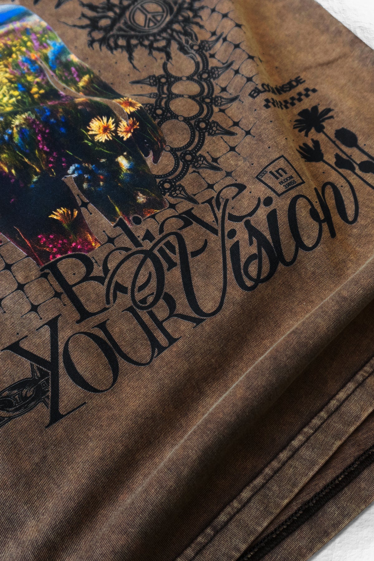 BLOOM_INSIDE [V1] :: STONEWASH TEE // 260gsm - Gallery image 4