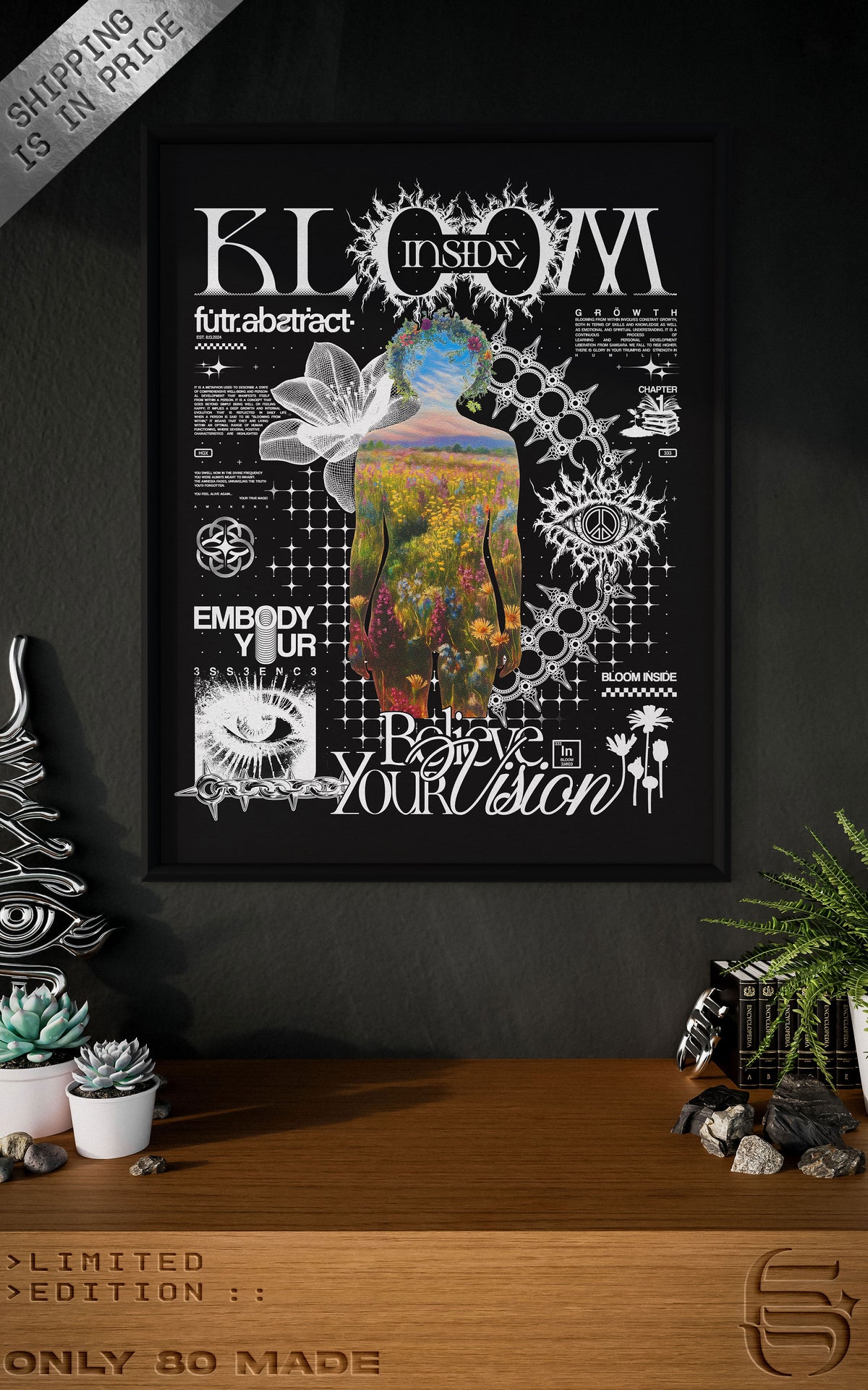 BLOOM_INSIDE [V1] :: FRAMED_CANVAS_ART