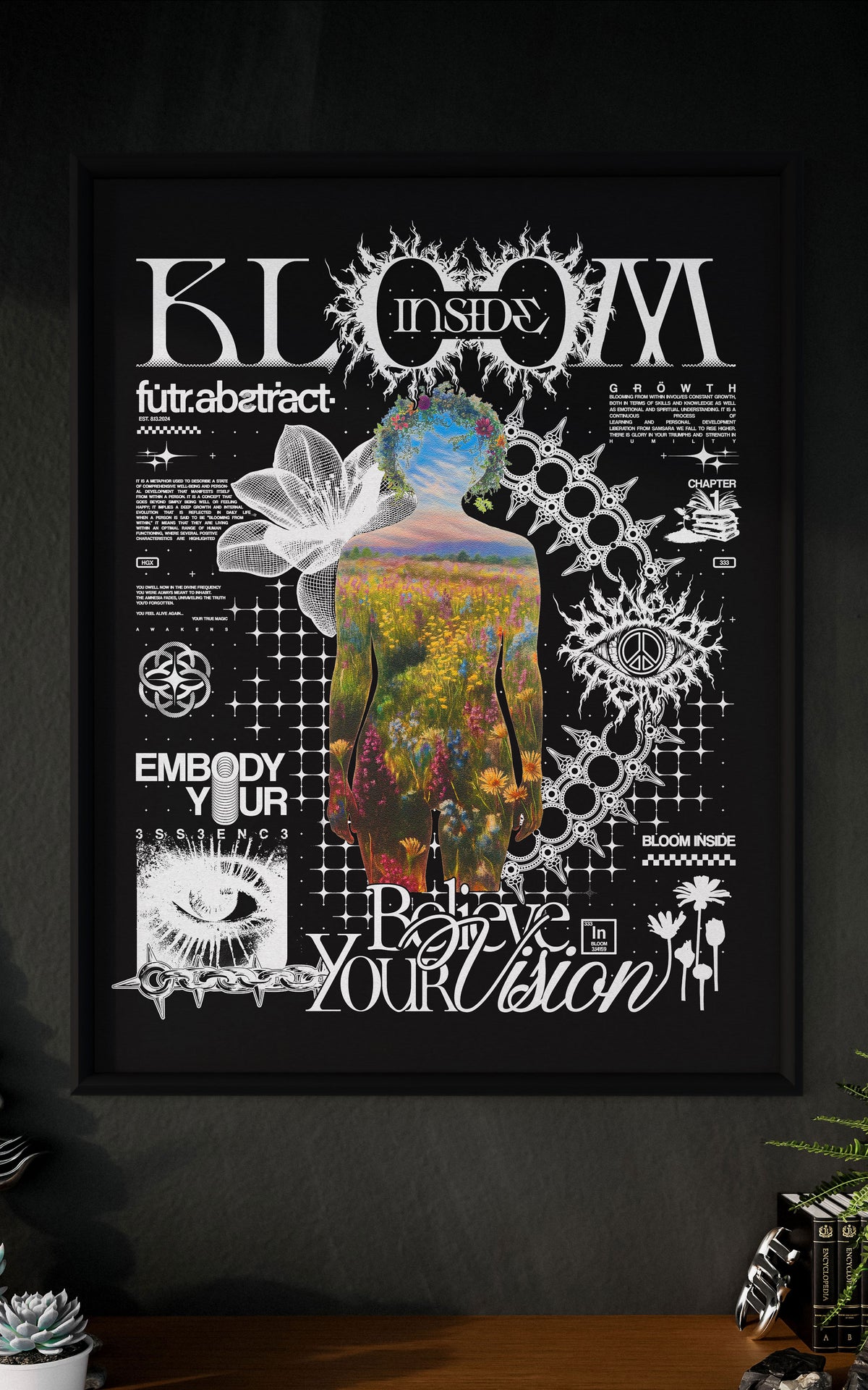 BLOOM_INSIDE [V1] :: FRAMED_CANVAS_ART
