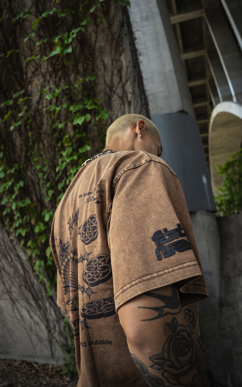 BLOOM_INSIDE [V1] :: STONEWASH TEE // 260gsm