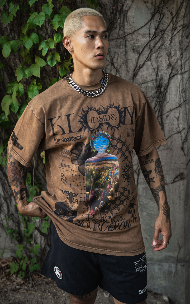 BLOOM_INSIDE [V1] :: STONEWASH TEE // 260gsm
