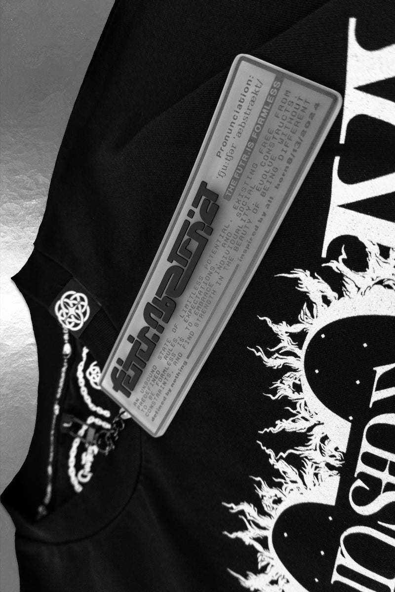 BLOOM_INSIDE [V3] :: BLK TEE // 260gsm - Gallery image 4