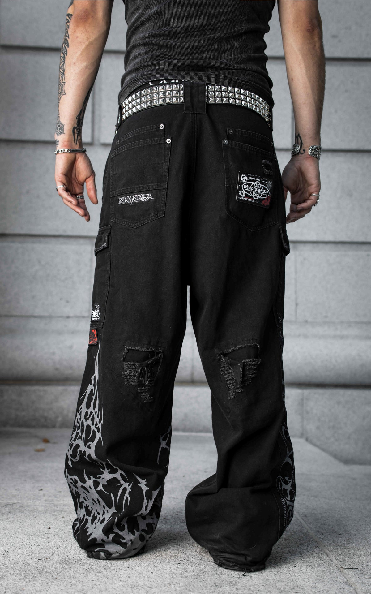 LOST IN NOSTALGIA :: FUTR.DENIM_001 // DISTRESSED WIDE LEG JEANS
