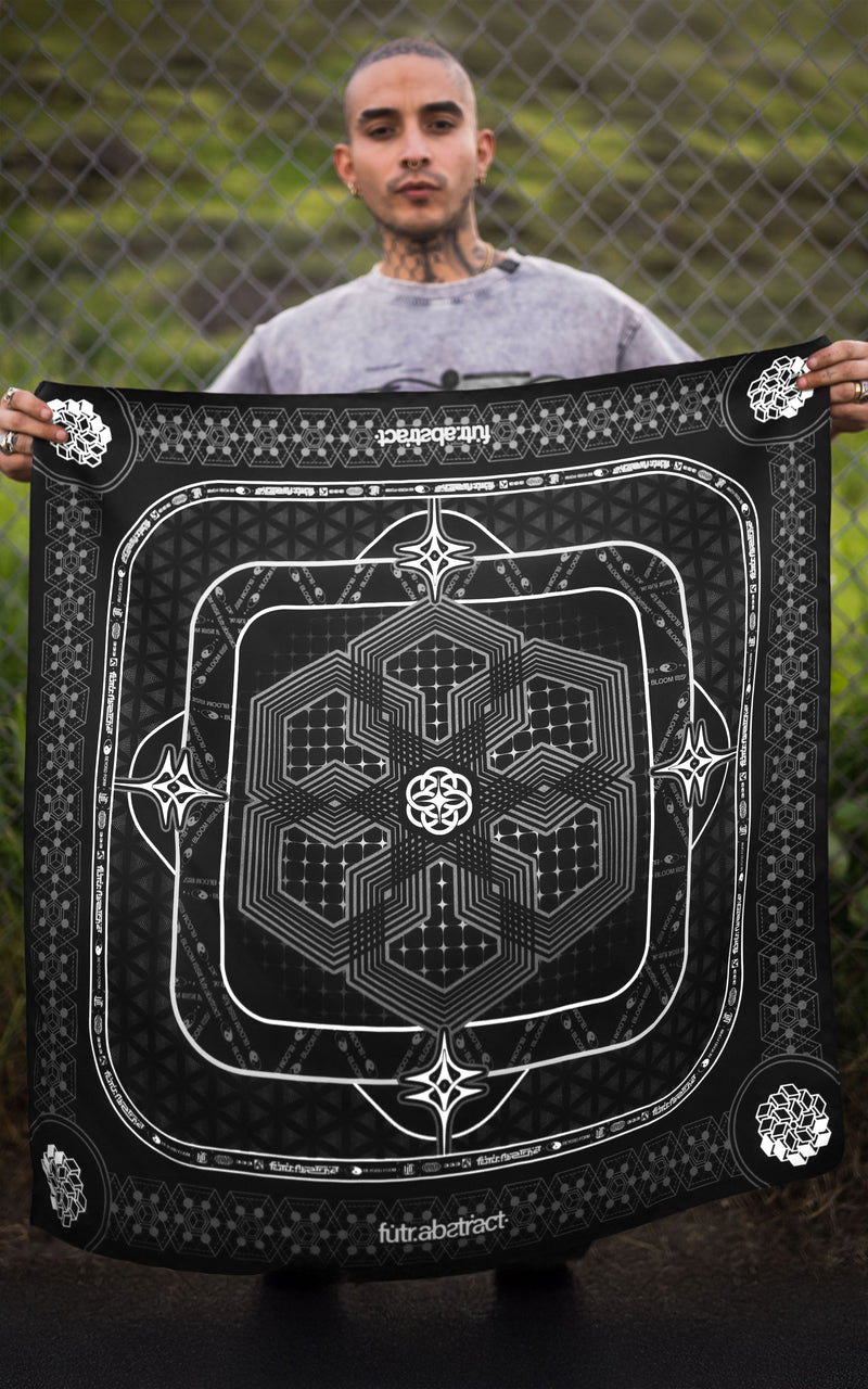 FUTR_01 BANDANA :: BLACK // 100% SILK