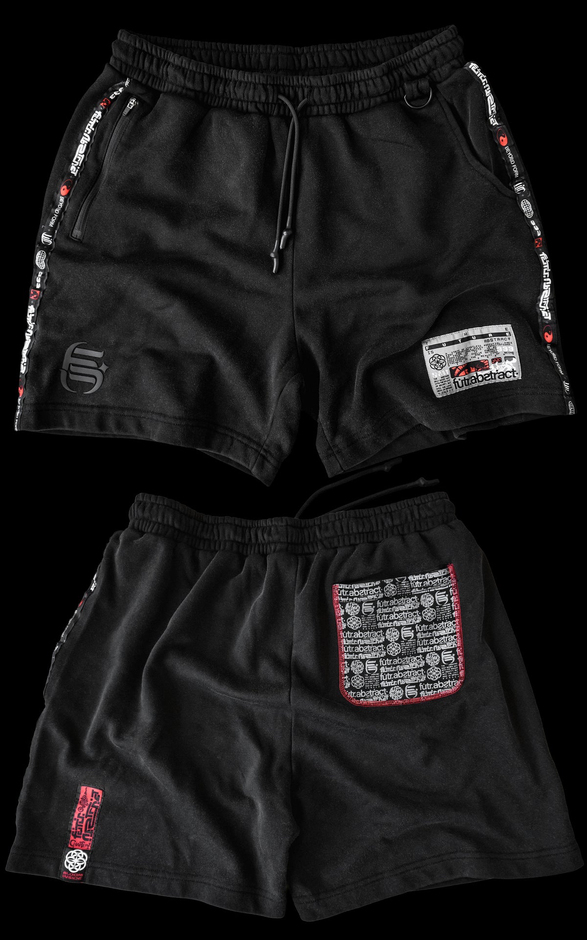 BEYOND_FORM [V1] :: ACIDWASH.SHORTS // above-knee fit 340GSM