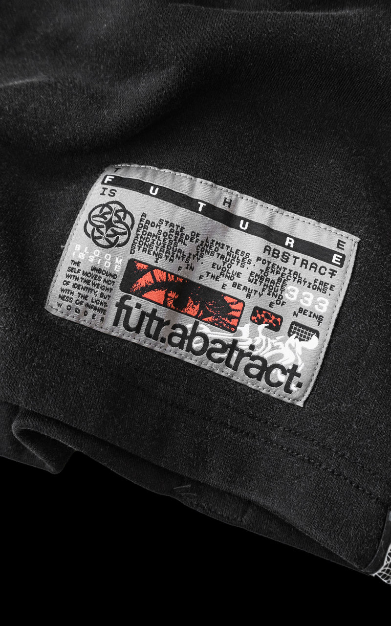 BEYOND_FORM [V1] :: ACIDWASH.SHORTS // above-knee fit 340GSM