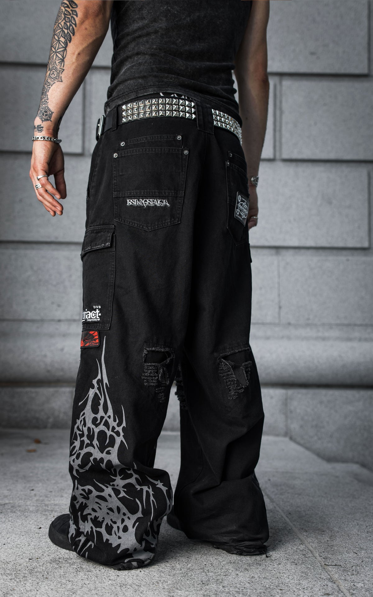 LOST IN NOSTALGIA :: FUTR.DENIM_001 // DISTRESSED WIDE LEG JEANS