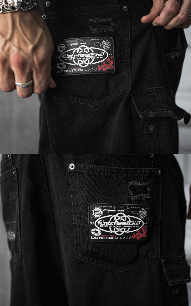 LOST IN NOSTALGIA :: FUTR.DENIM_001 // DISTRESSED WIDE LEG JEANS