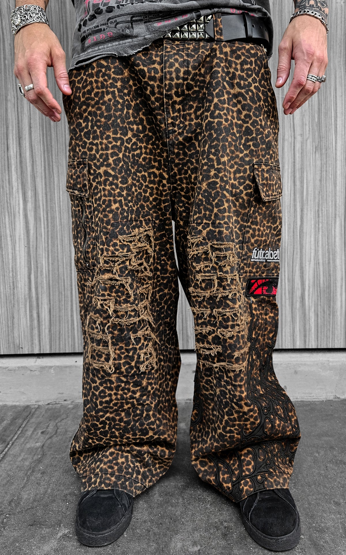 LOST IN NOSTALGIA :: FUTR.DENIM_002 // DISTRESSED LEOPARD PANTS