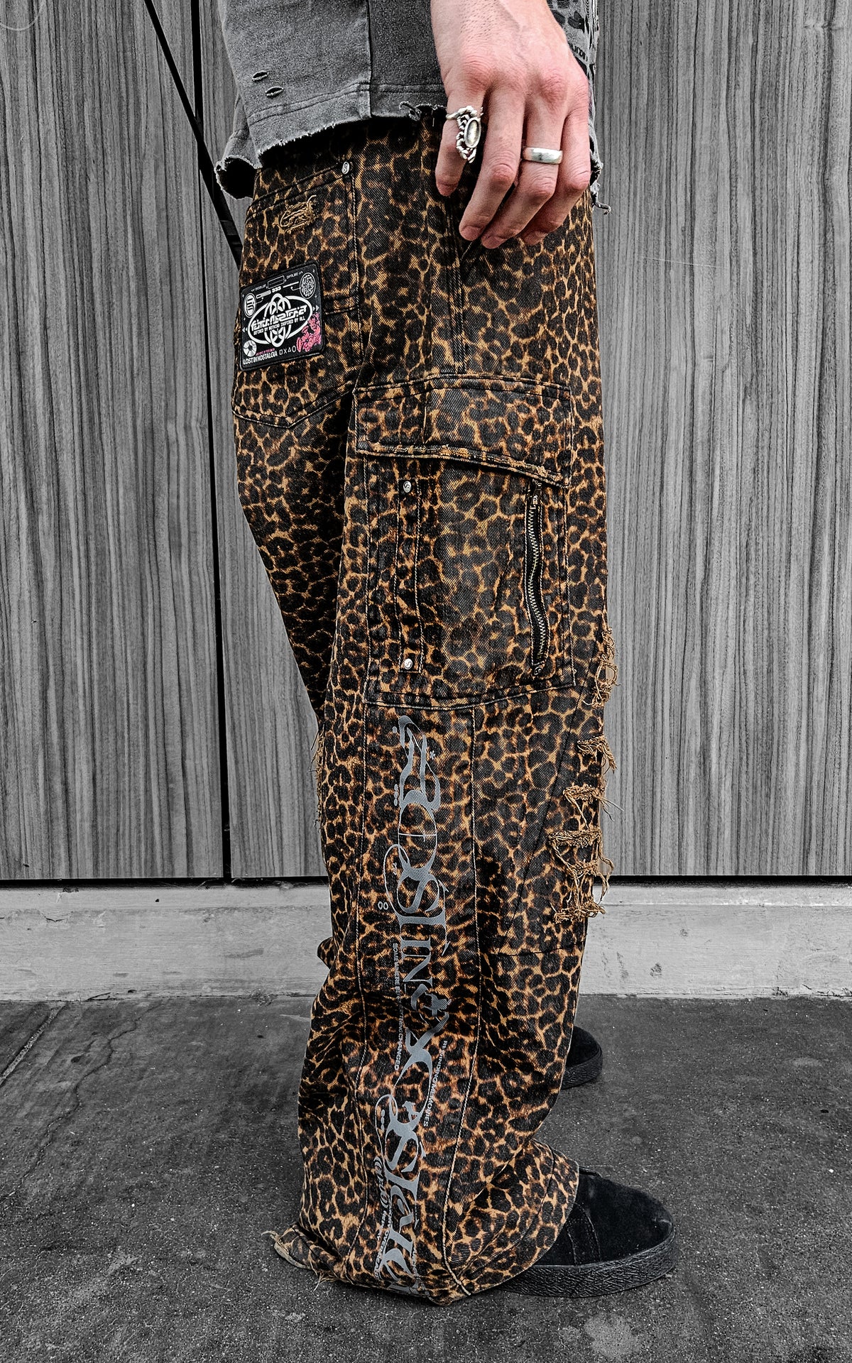 LOST IN NOSTALGIA :: FUTR.DENIM_002 // DISTRESSED LEOPARD PANTS