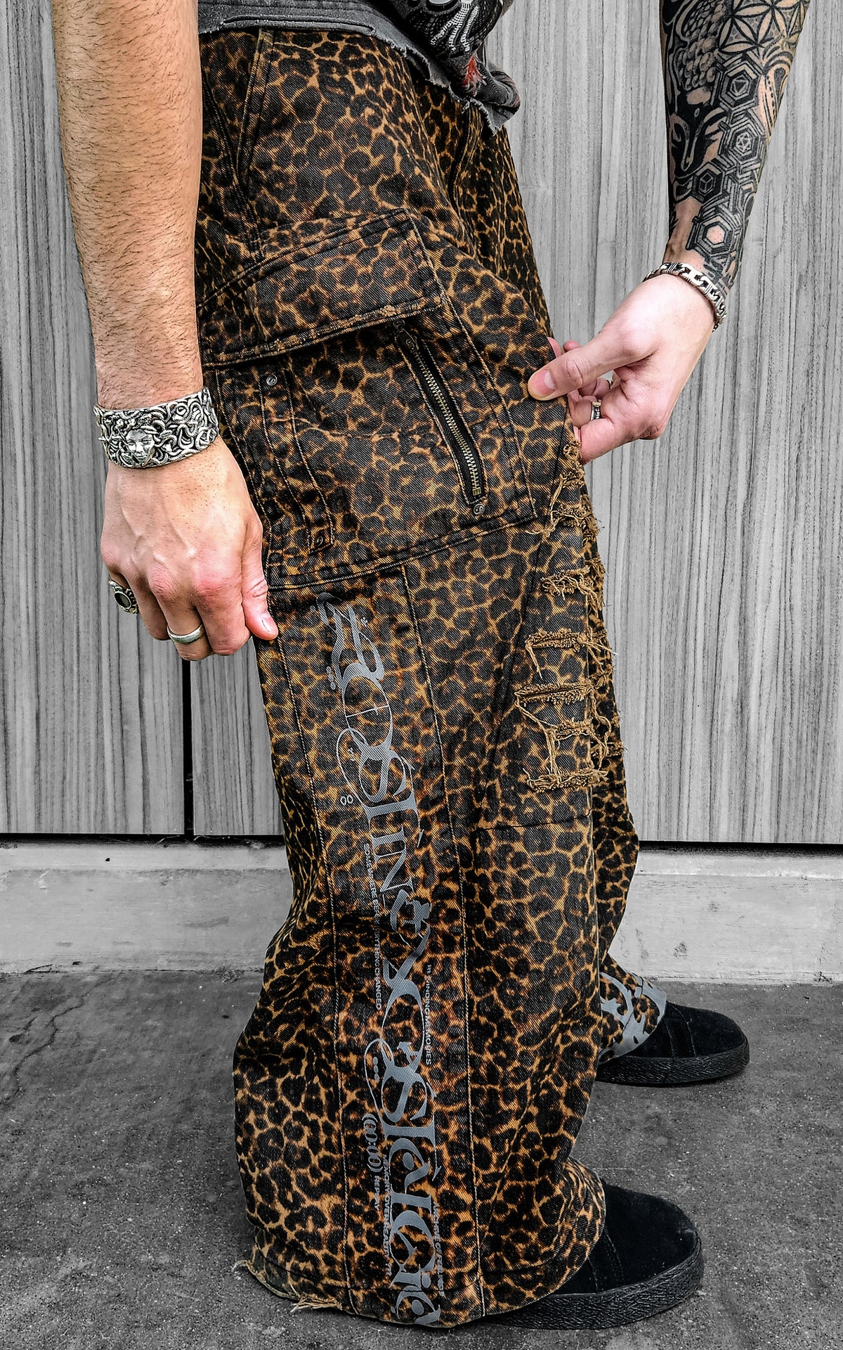LOST IN NOSTALGIA :: FUTR.DENIM_002 // DISTRESSED LEOPARD PANTS