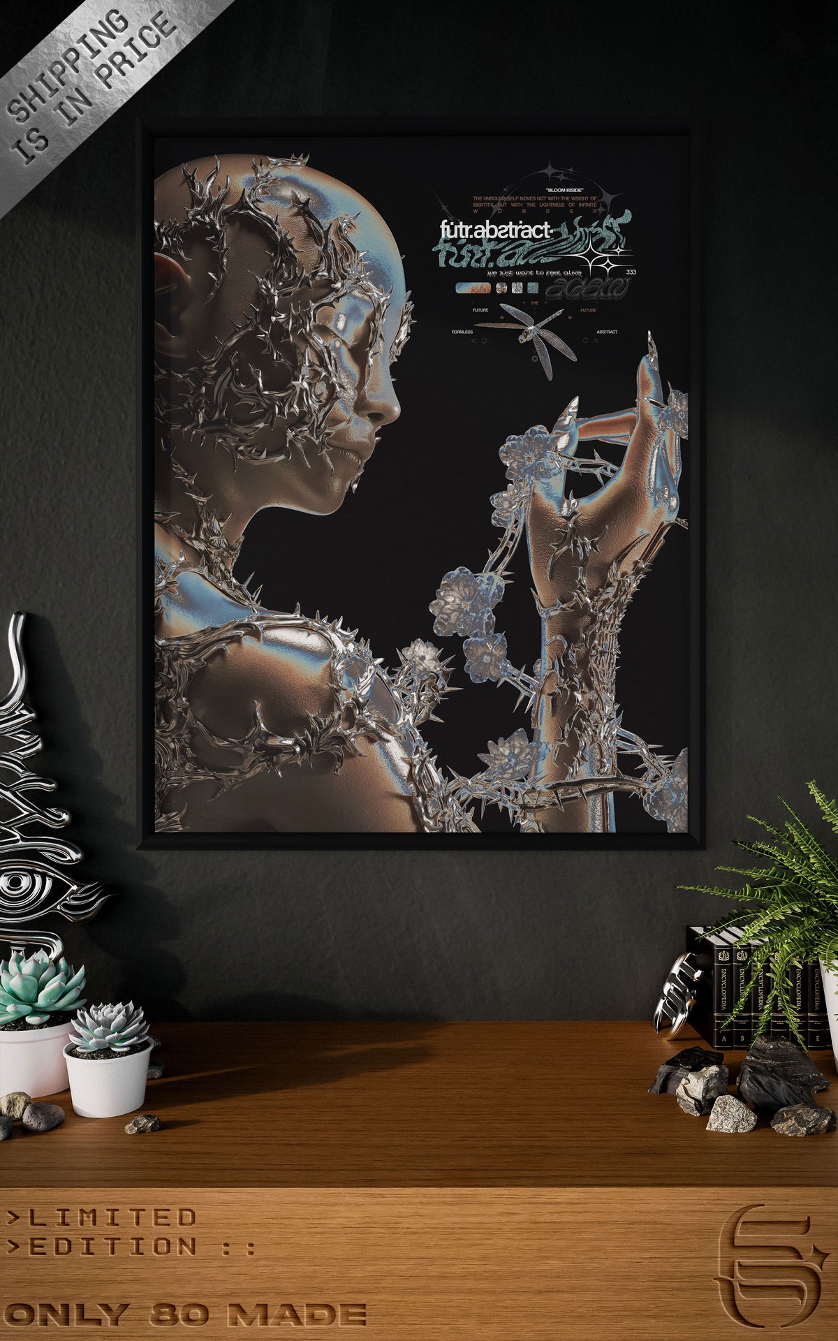 METAMORPHOSIS [ALIVE AGAIN] V1 :: BLK // FRAMED_CANVAS