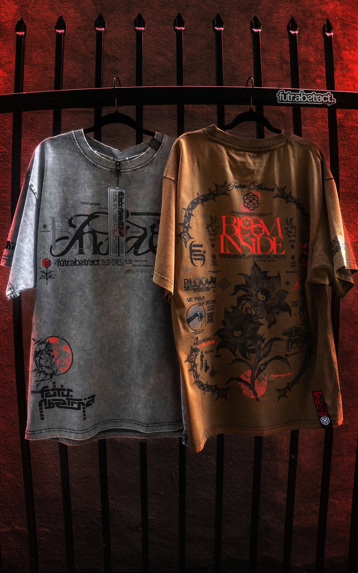 PHANTOM_ROOTS [V2] :: STONEWASH TEE // 260gsm