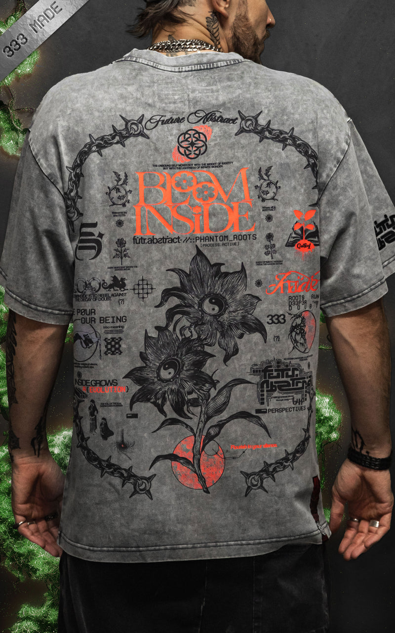 PHANTOM_ROOTS [V2] :: STONEWASH TEE // 260gsm