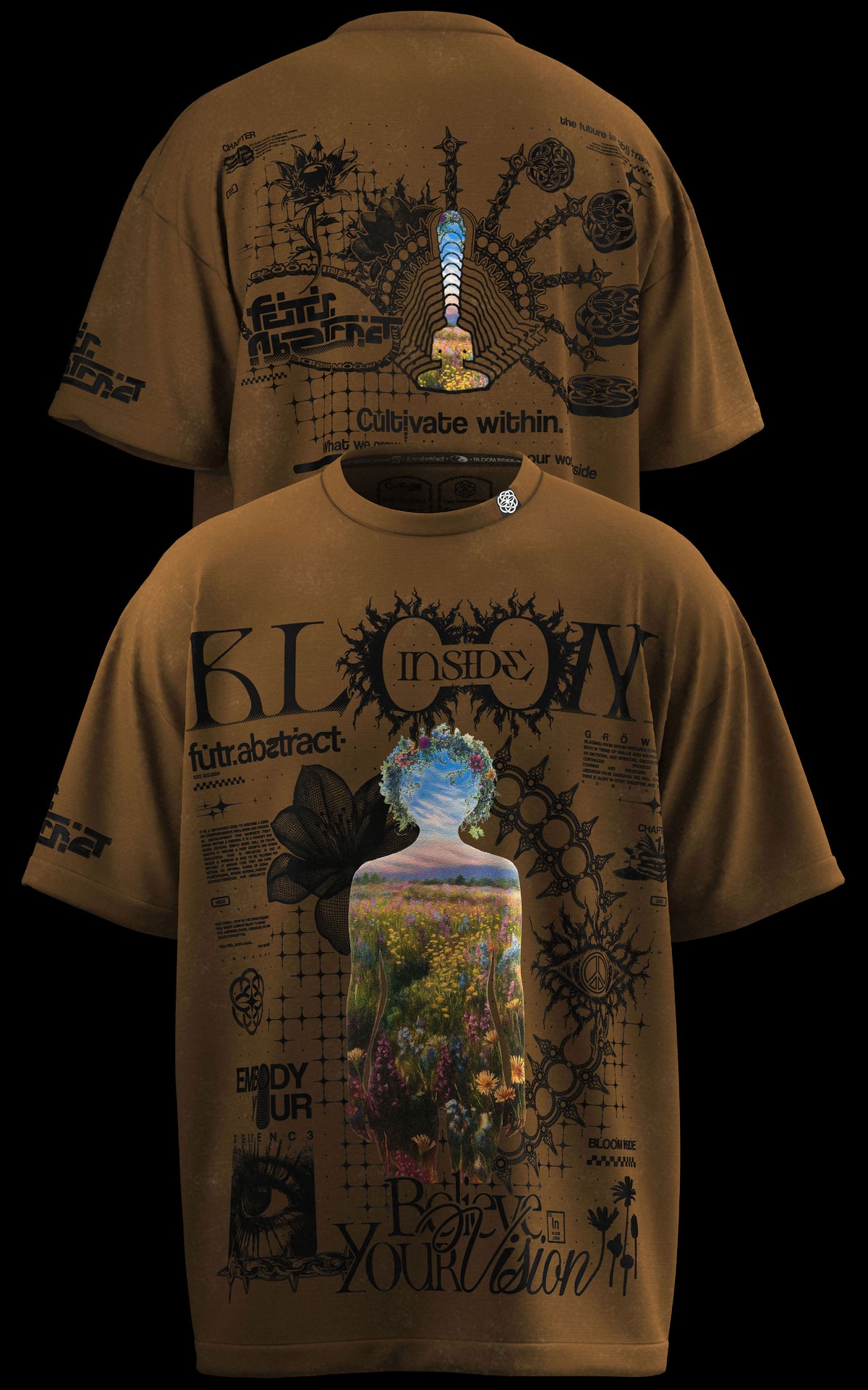 BLOOM_INSIDE [V1.1] :: STONEWASH TEE // 260gsm OPEN EDITION