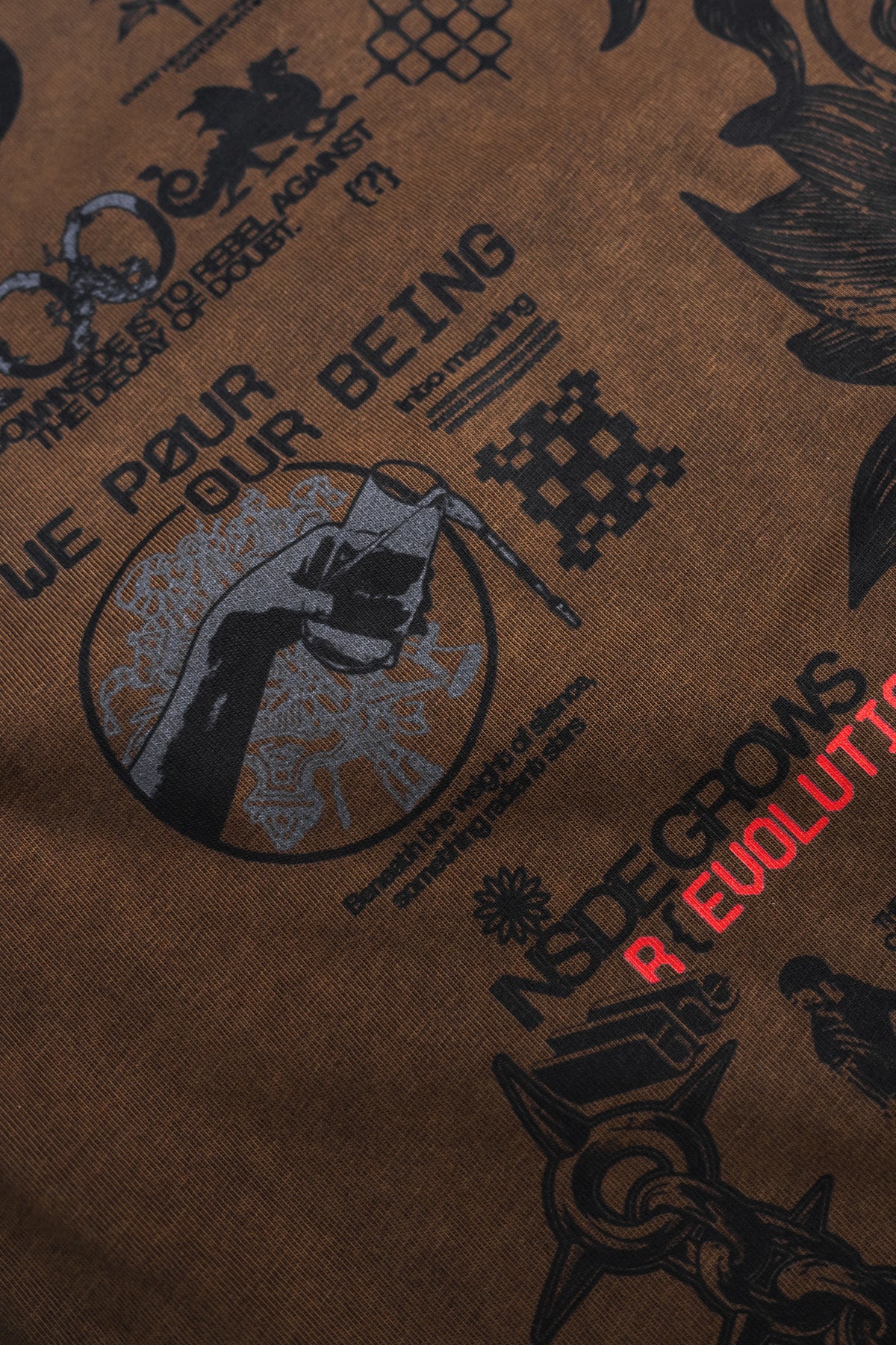 PHANTOM_ROOTS [V1] :: STONEWASH TEE // 260gsm - Gallery image 2