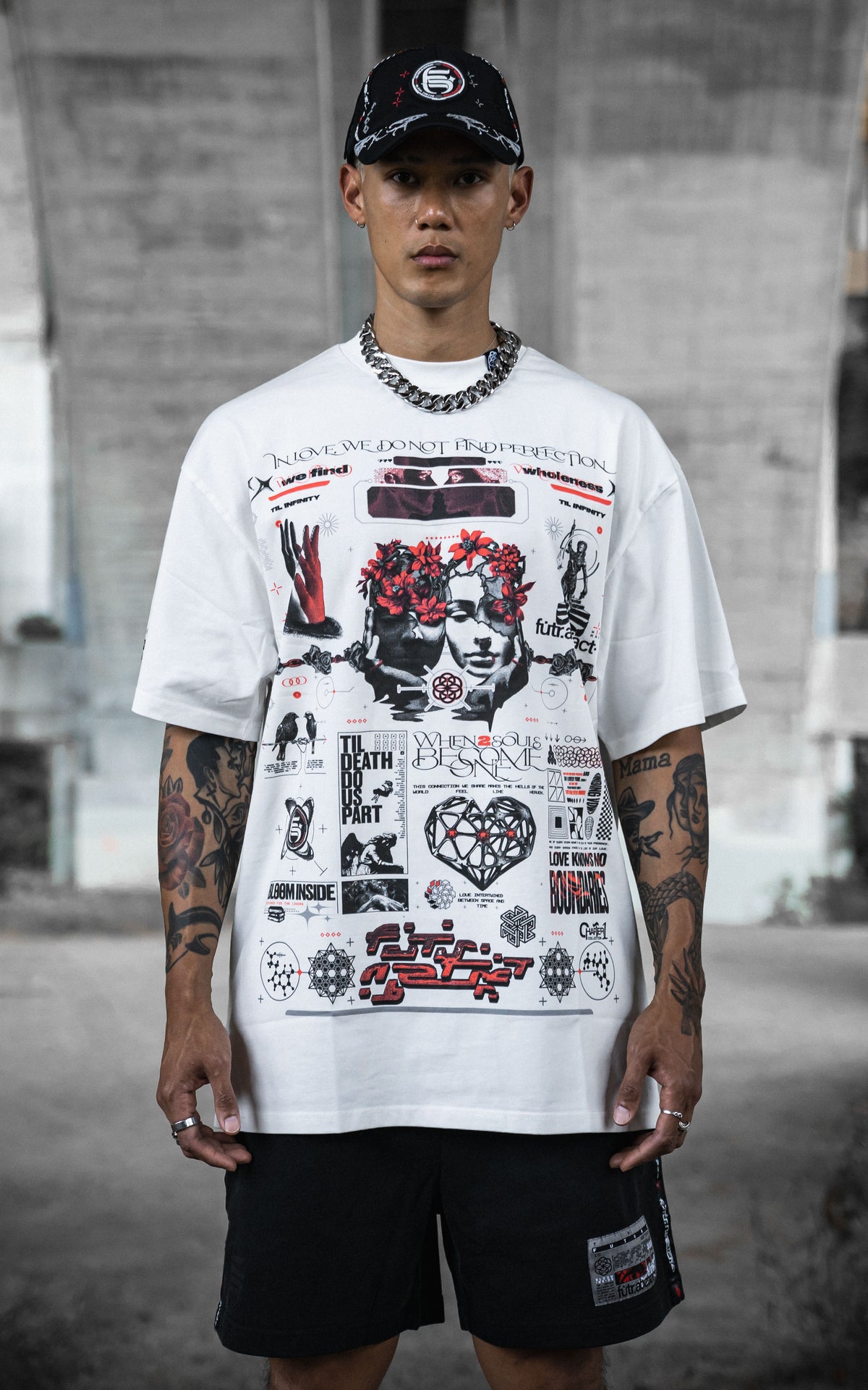 TIL_INFINITY V1 :: WHITE TEE // 260gsm