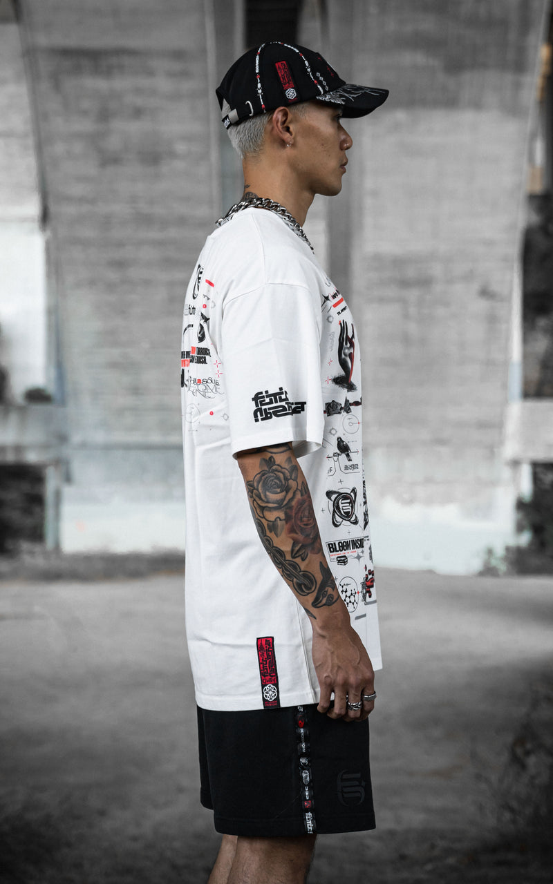 TIL_INFINITY V1 :: WHITE TEE // 260gsm