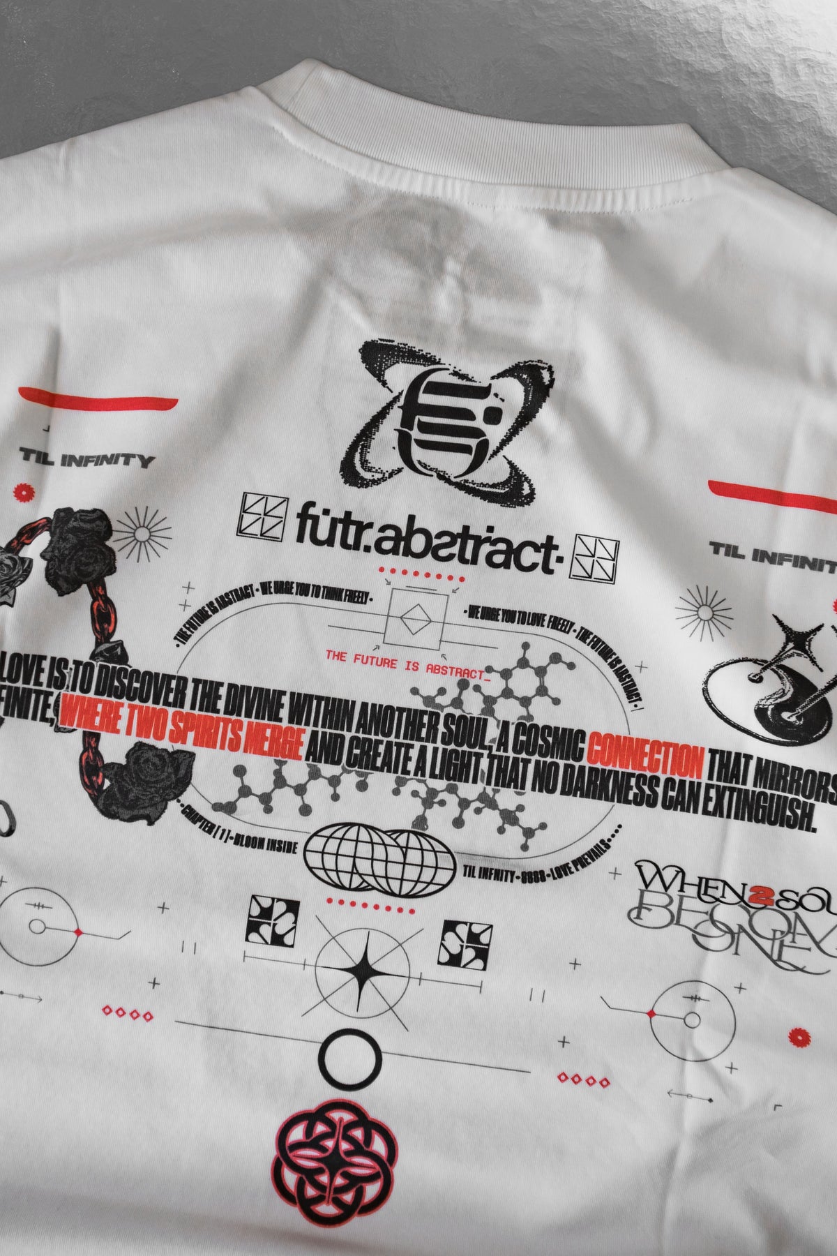 TIL_INFINITY V1 :: WHITE TEE // 260gsm - Gallery image 3